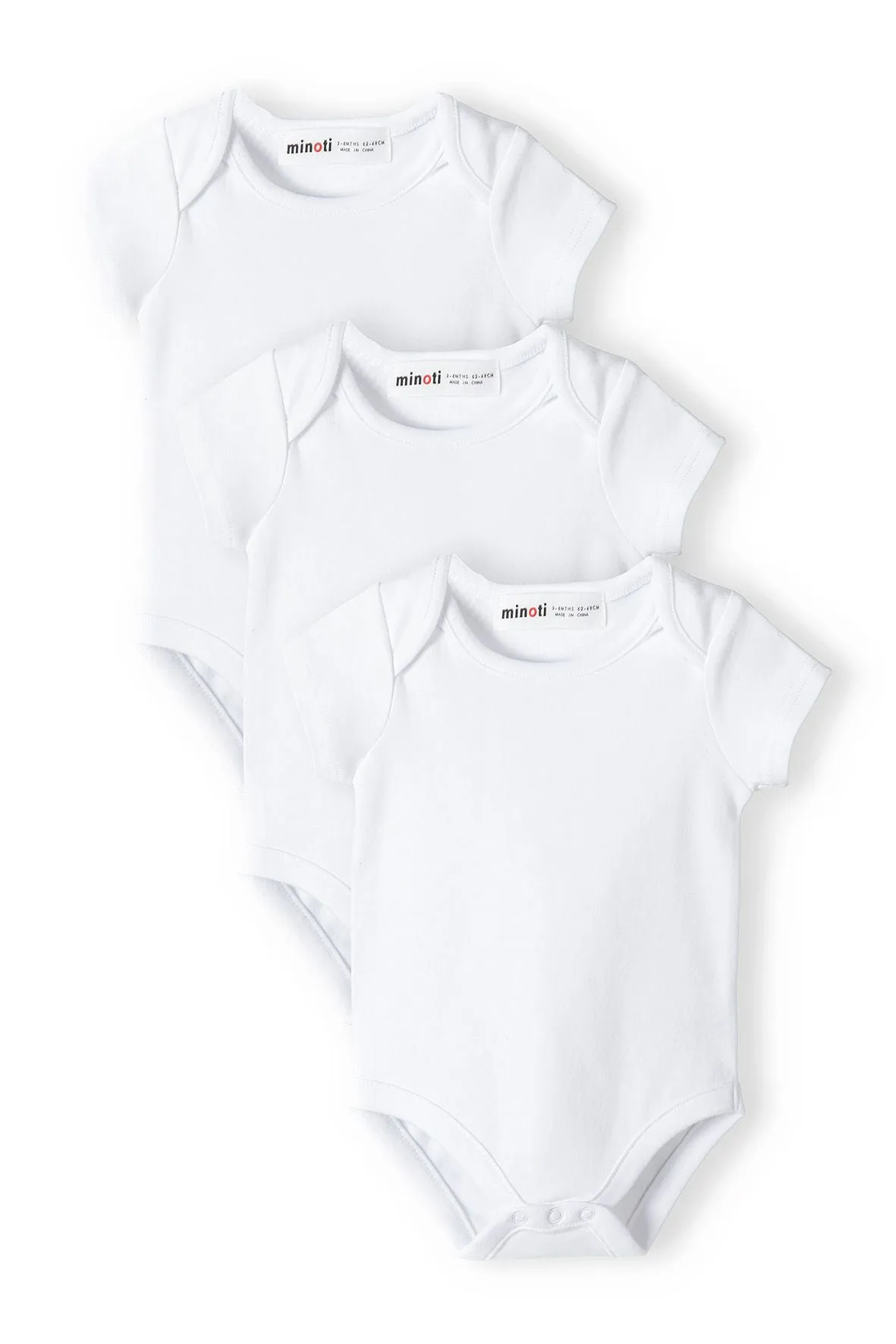 Minoti 38050 body hvid kortærmet 3-pak til baby