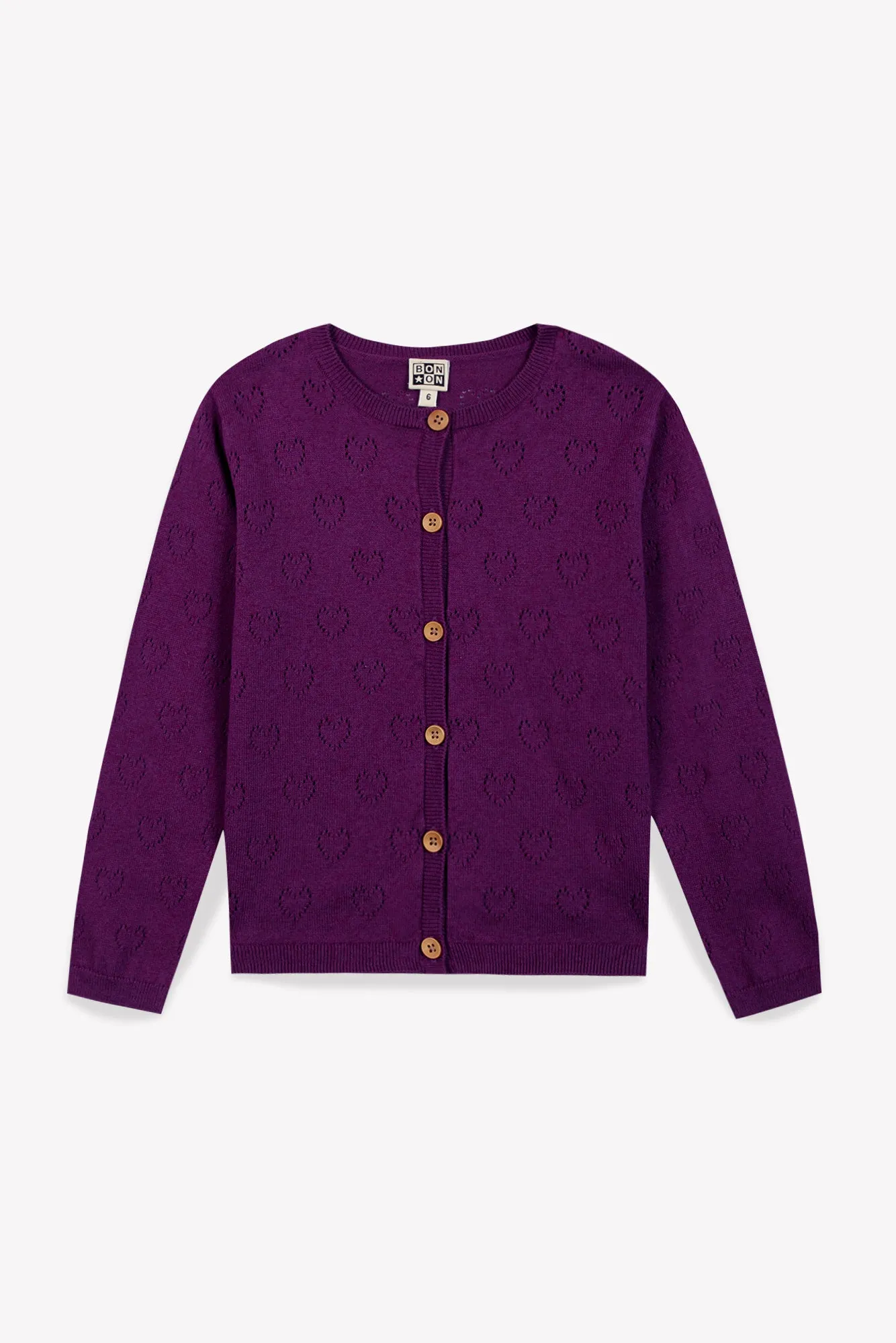 Bonton Lilou Purple Rain cardigan lilla bomuld
