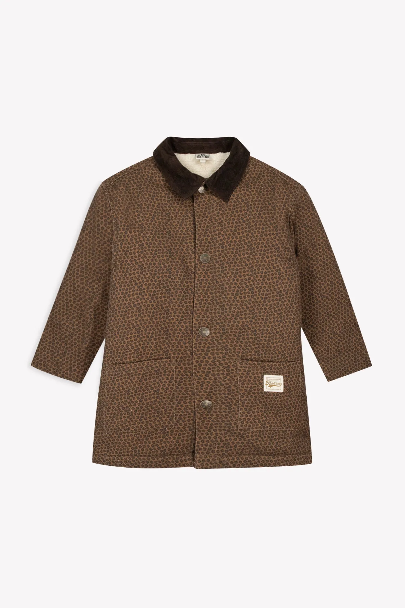 Bonton Panama Leopard frakke bomuld sherpafor