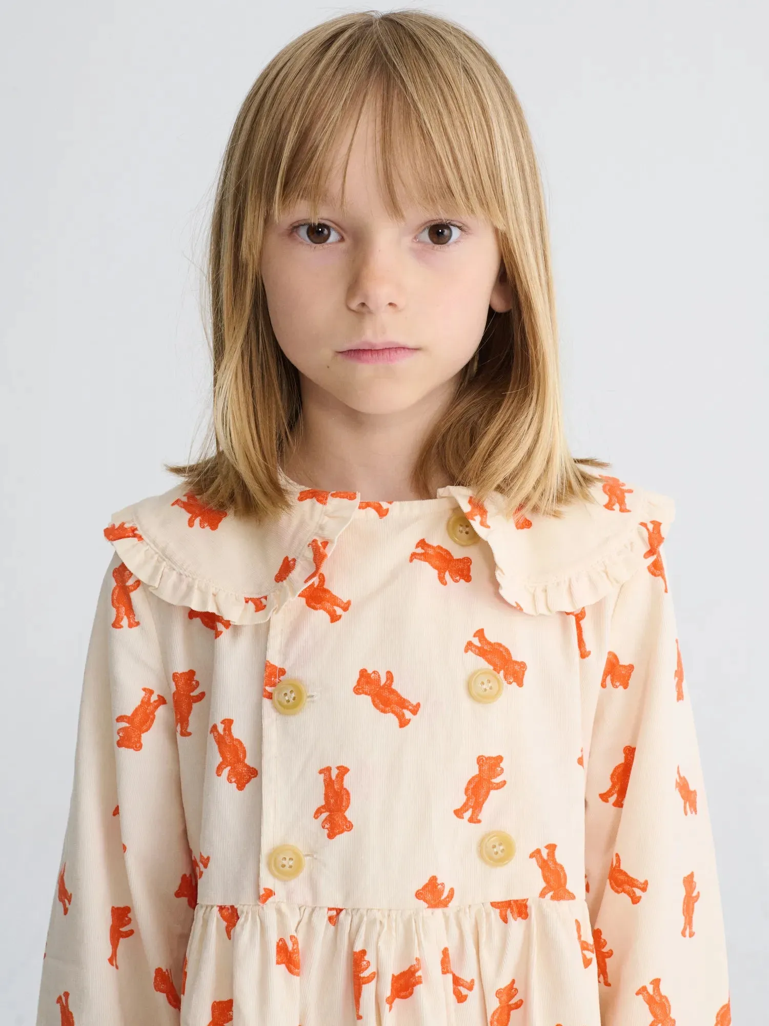 Bobo Choses Softpaw Monster kjole lyserød fløjl