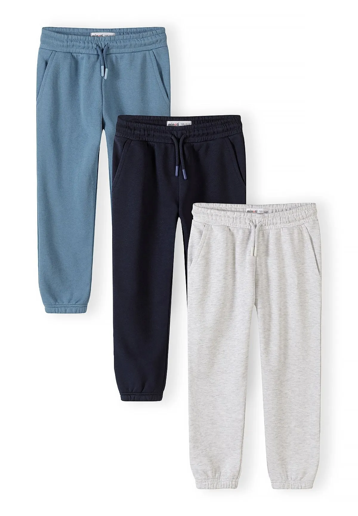 Minoti 44798 joggingbukser navy grå 3-pak