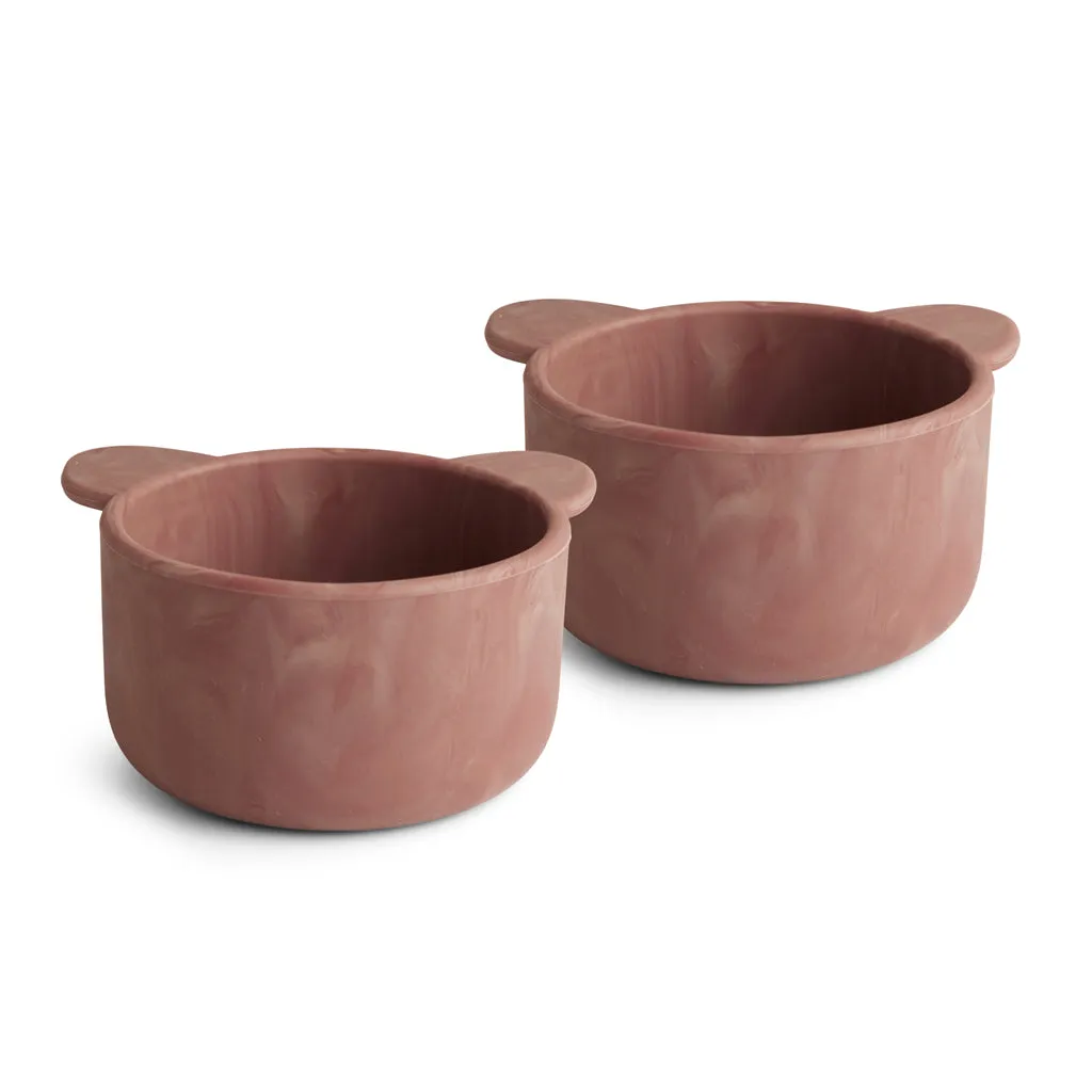 nuuroo Rosa snackskål silikone 2 stk Red mix