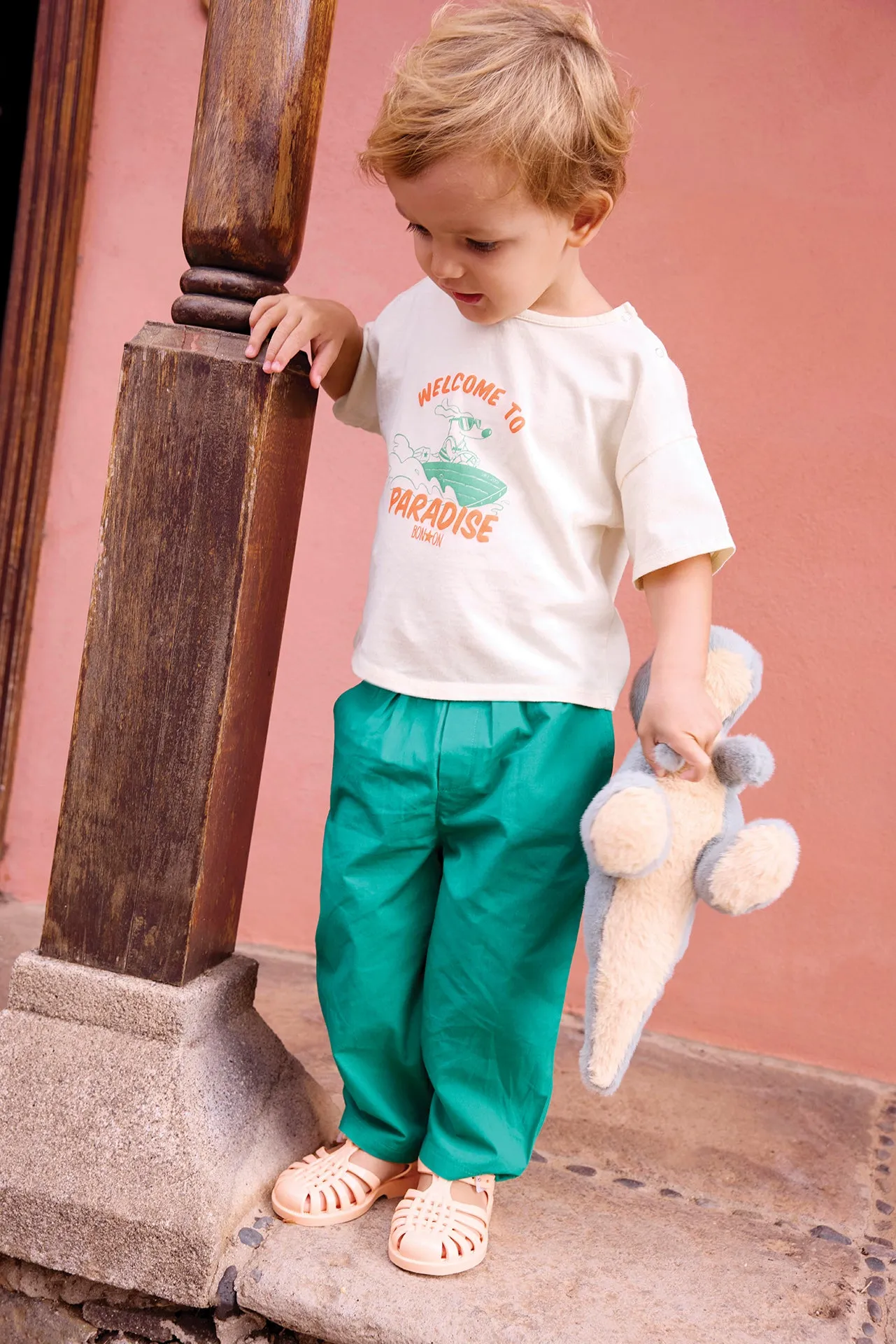 Bonton Dino Sacha bamse blå TU
