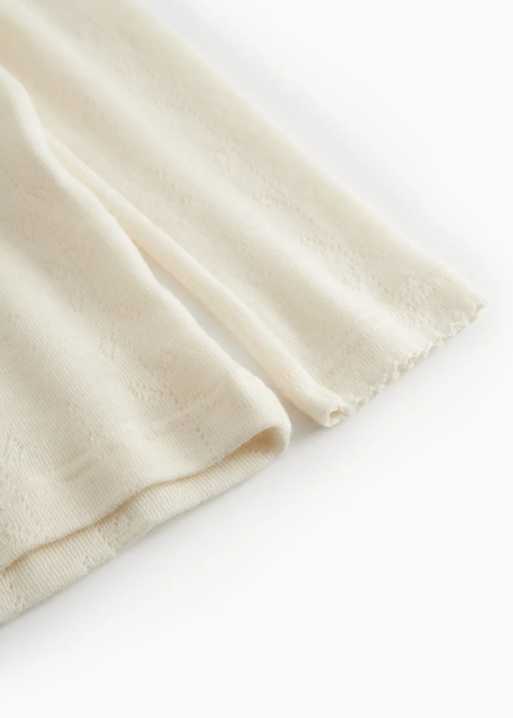 MarMar Tamra uld T-shirt Natural pointelle langærmet