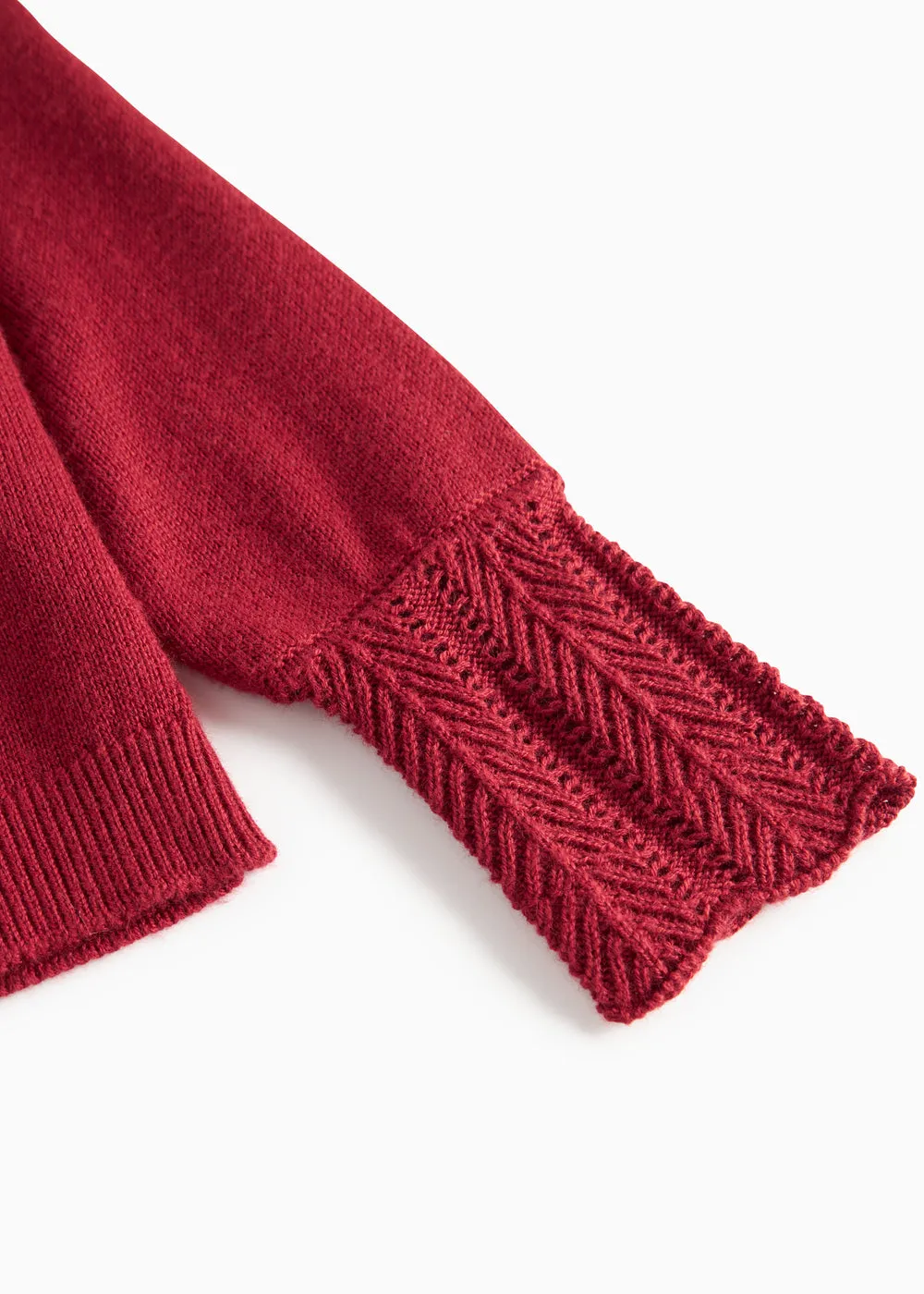 MarMar Copenhagen Tillie B cardigan Hibiscus Red baby