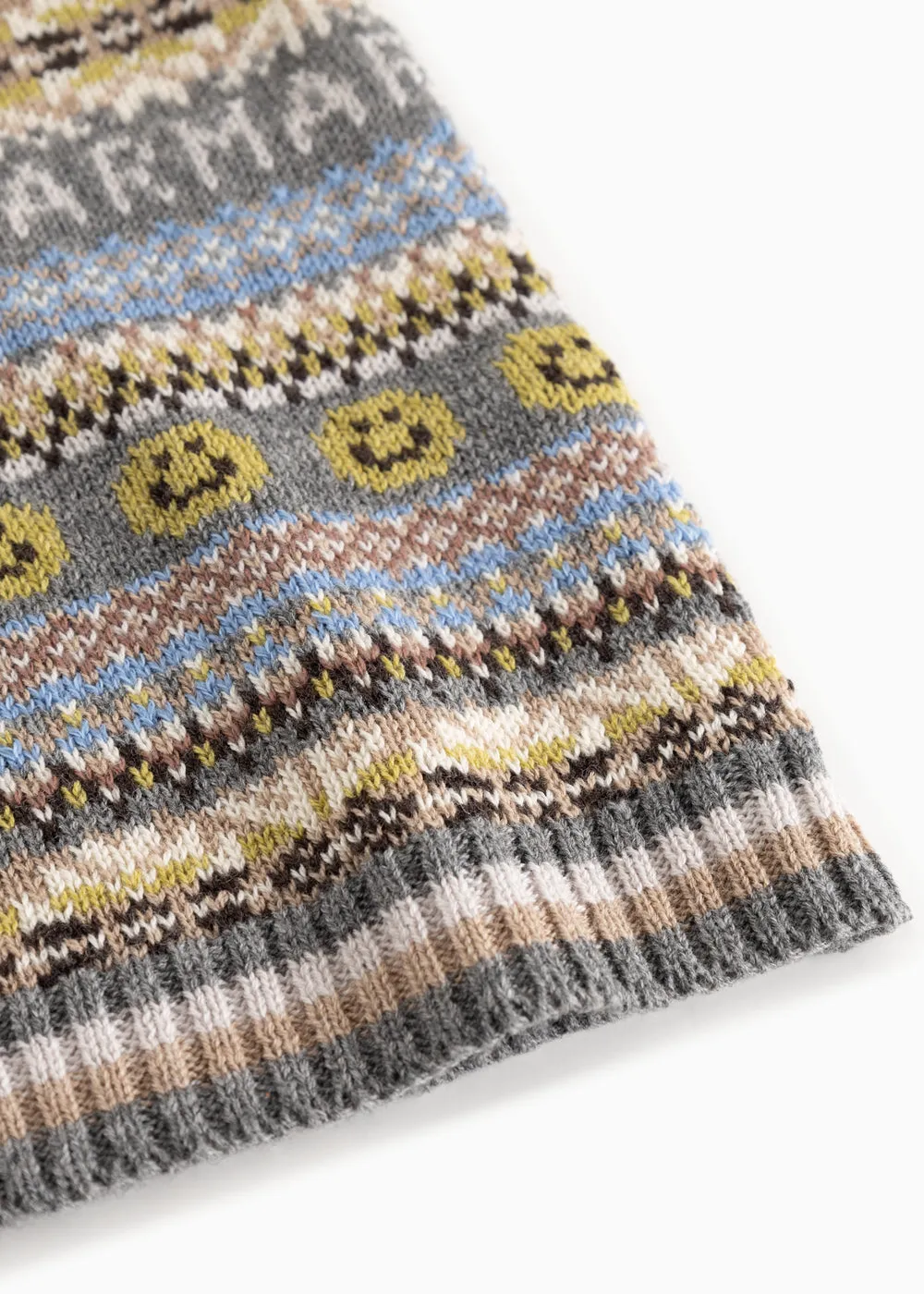 MarMar Taj B strikvest Fair Isle uld bomuld