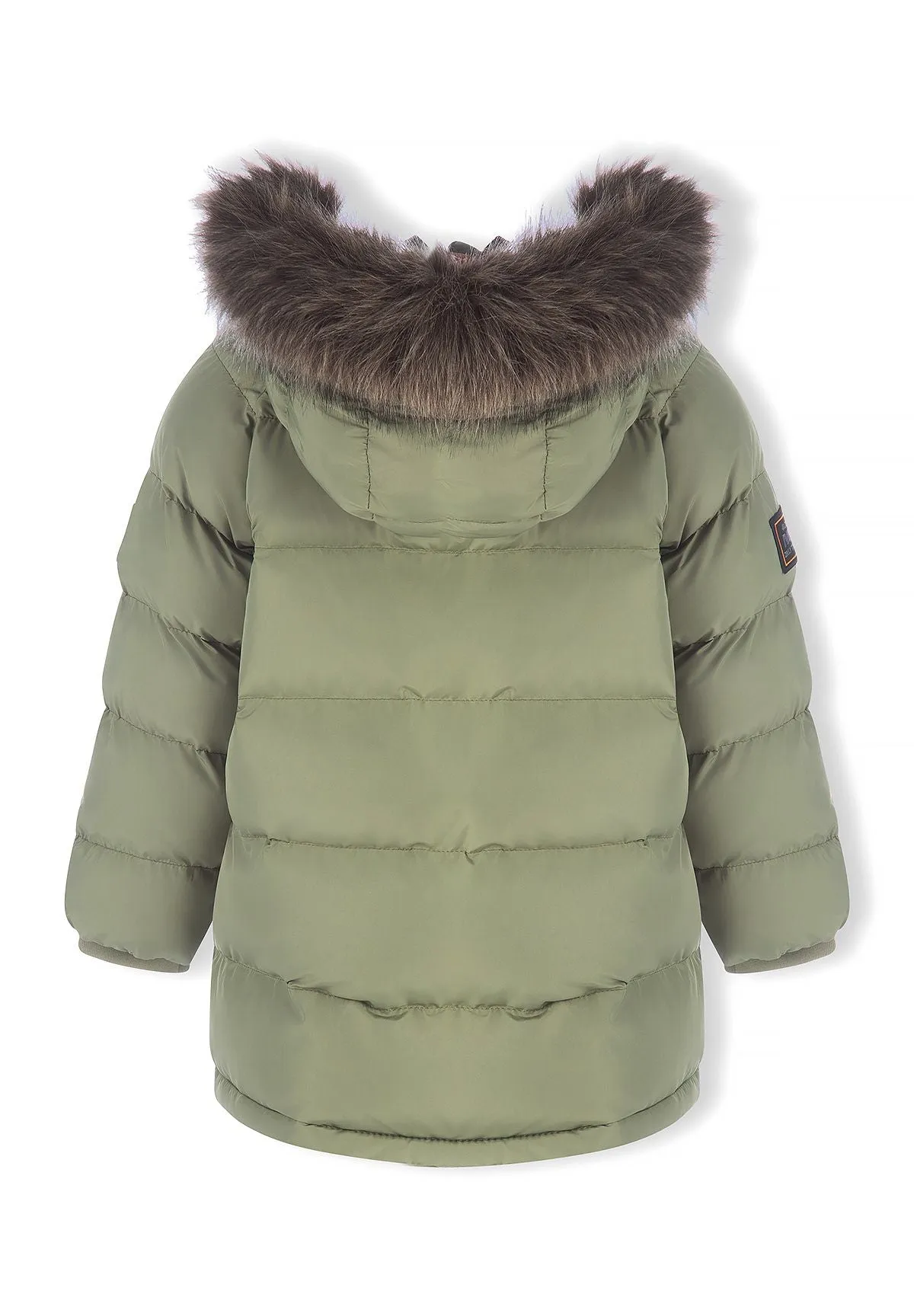 Minoti 45222 parka oliven aftagelig pels drenge