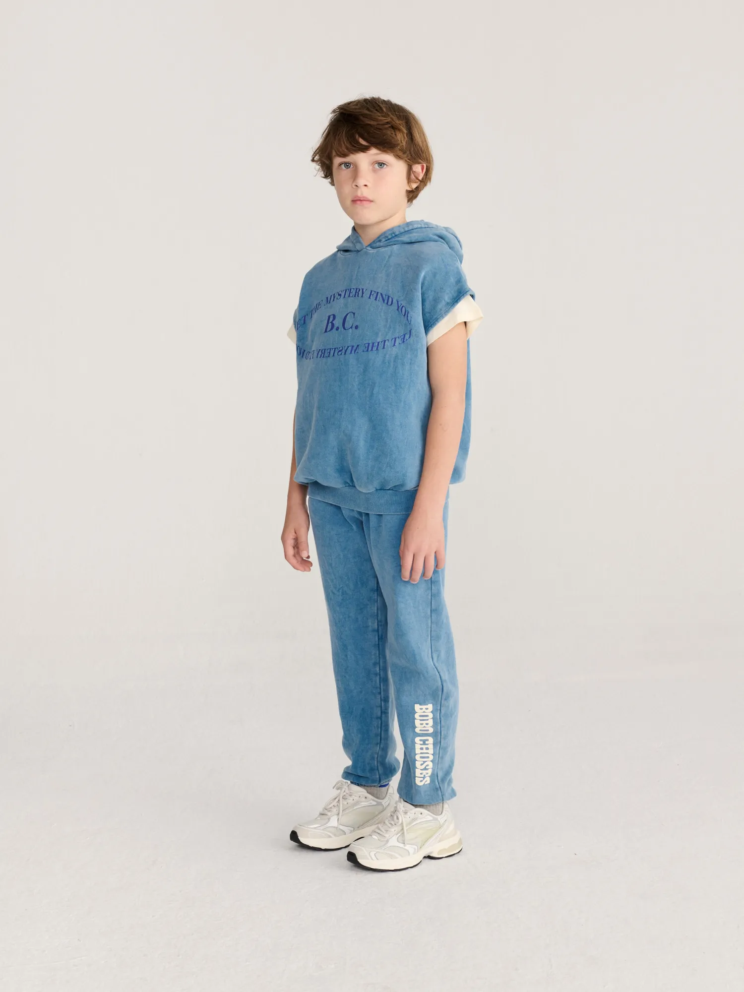 Bobo Choses Mystery BC ærmeløs hoodie blå 2-3 år