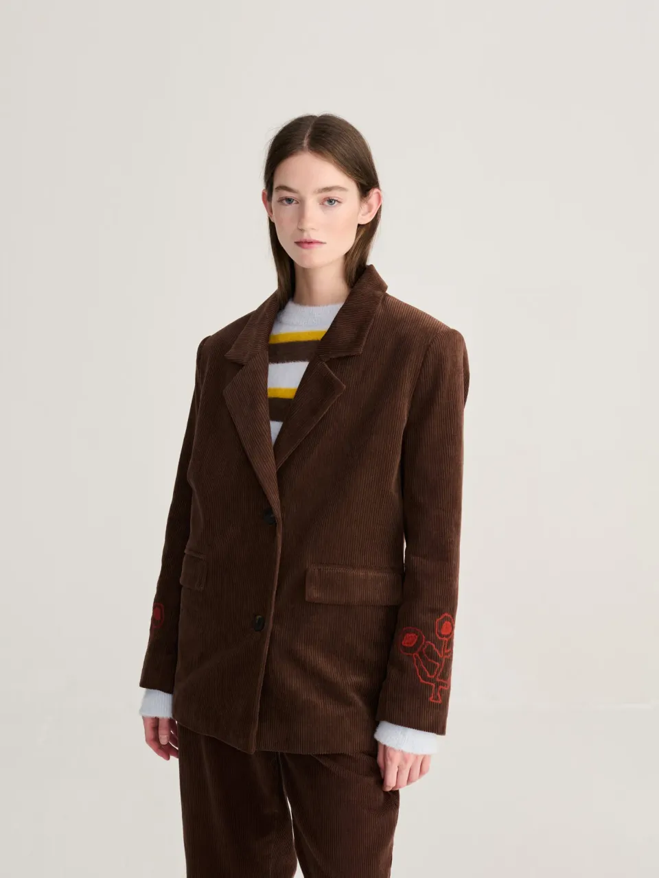 Bobo Choses Garden blazer mørkebrun fløjl M