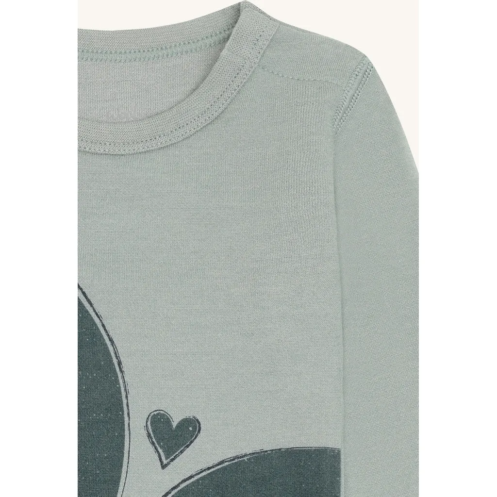 Hust & Claire HCBaloo Elephants body Slate Green uld/bambus