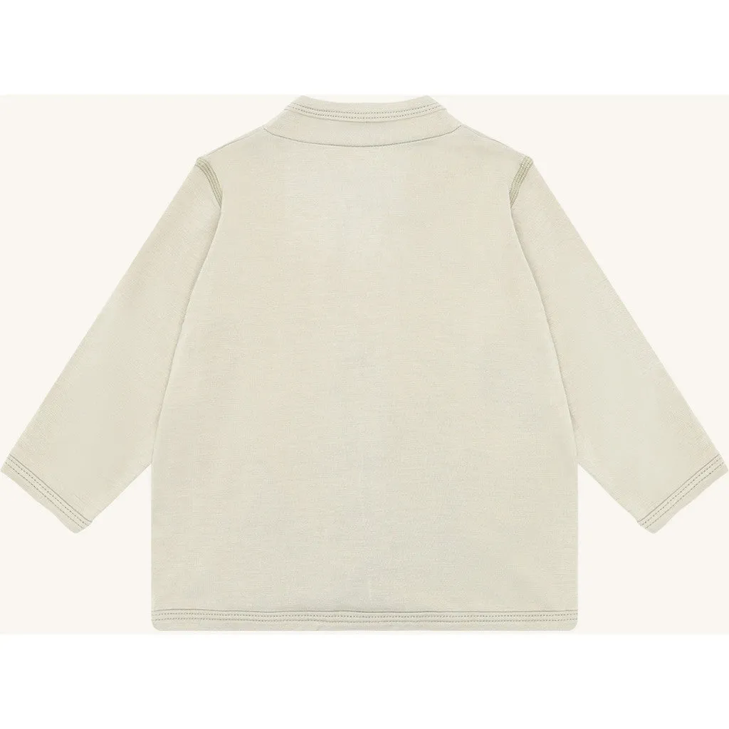 Hust & Claire Curd Solid Zip cardigan Greene Stone bambus