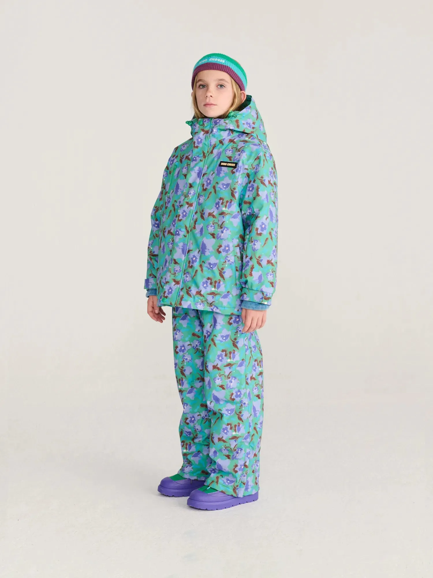 Bobo Choses Watercolor skianorak grøn 6-7Y genanvendt