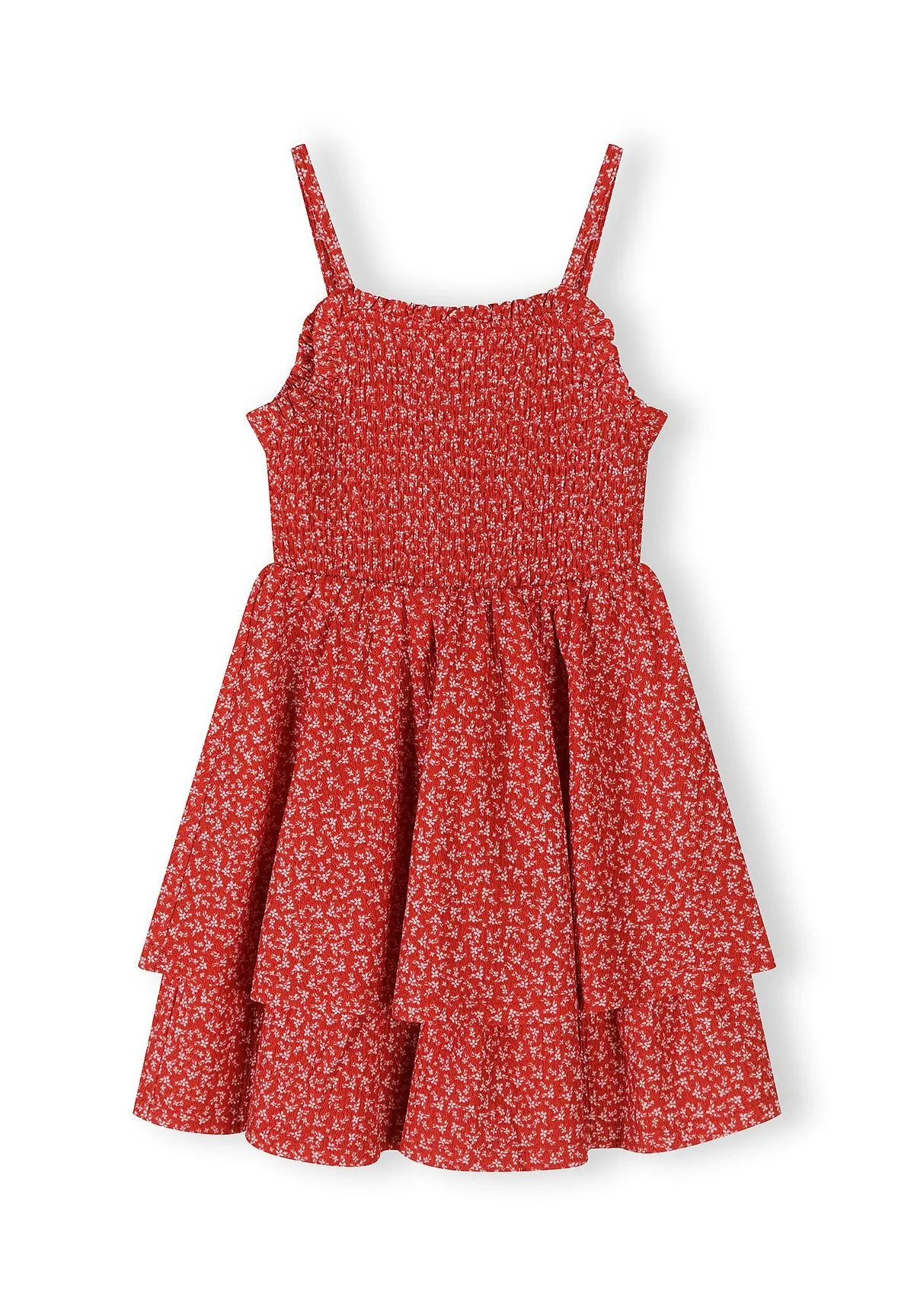 Minoti 44637 sommerkjole rød blomstret