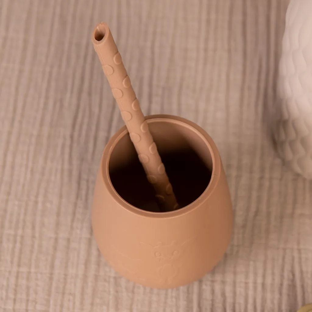 nuuroo Ada sugerør 8 stk brown mix silikone