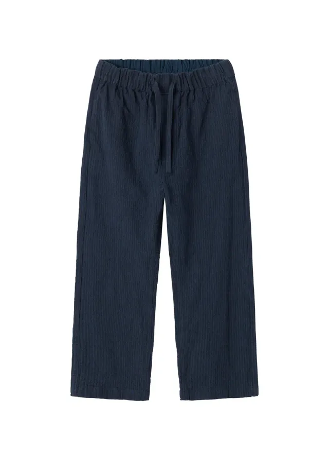MarMar Plano bukser Dark Blue Stripe chambray
