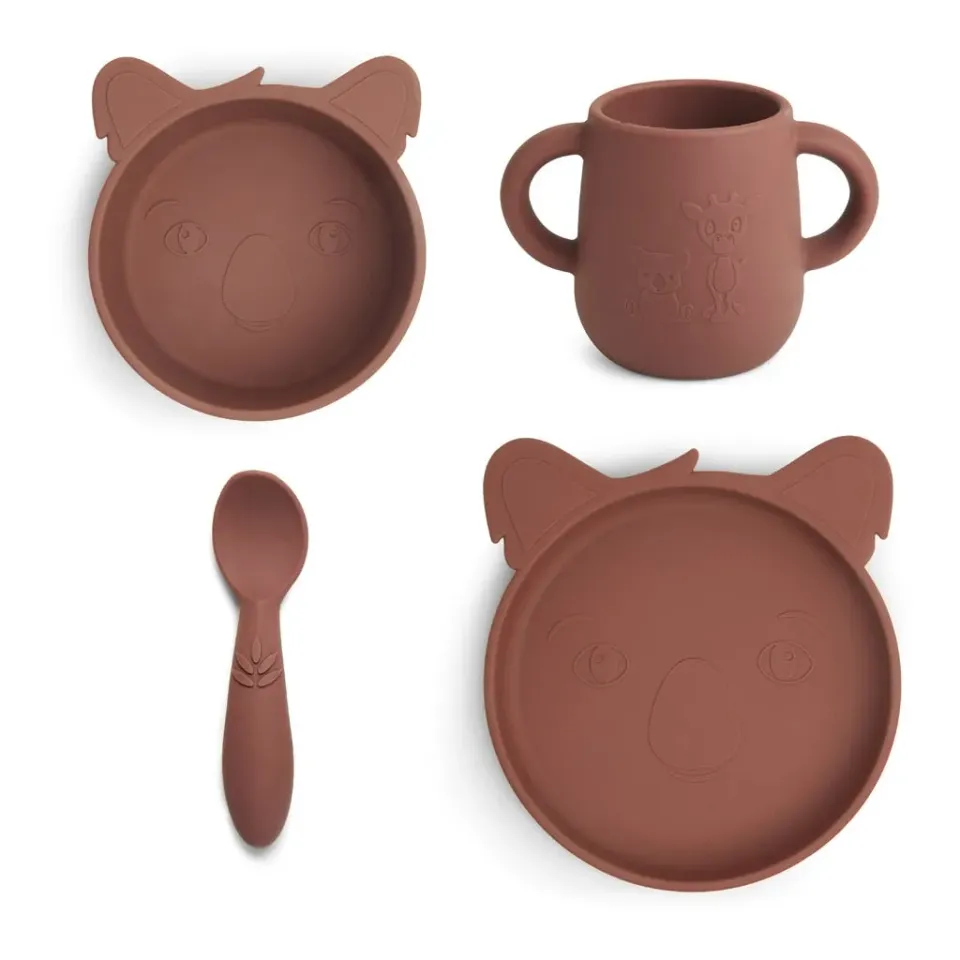 nuuroo Lykke servicesæt silikone 4 stk Mahogany