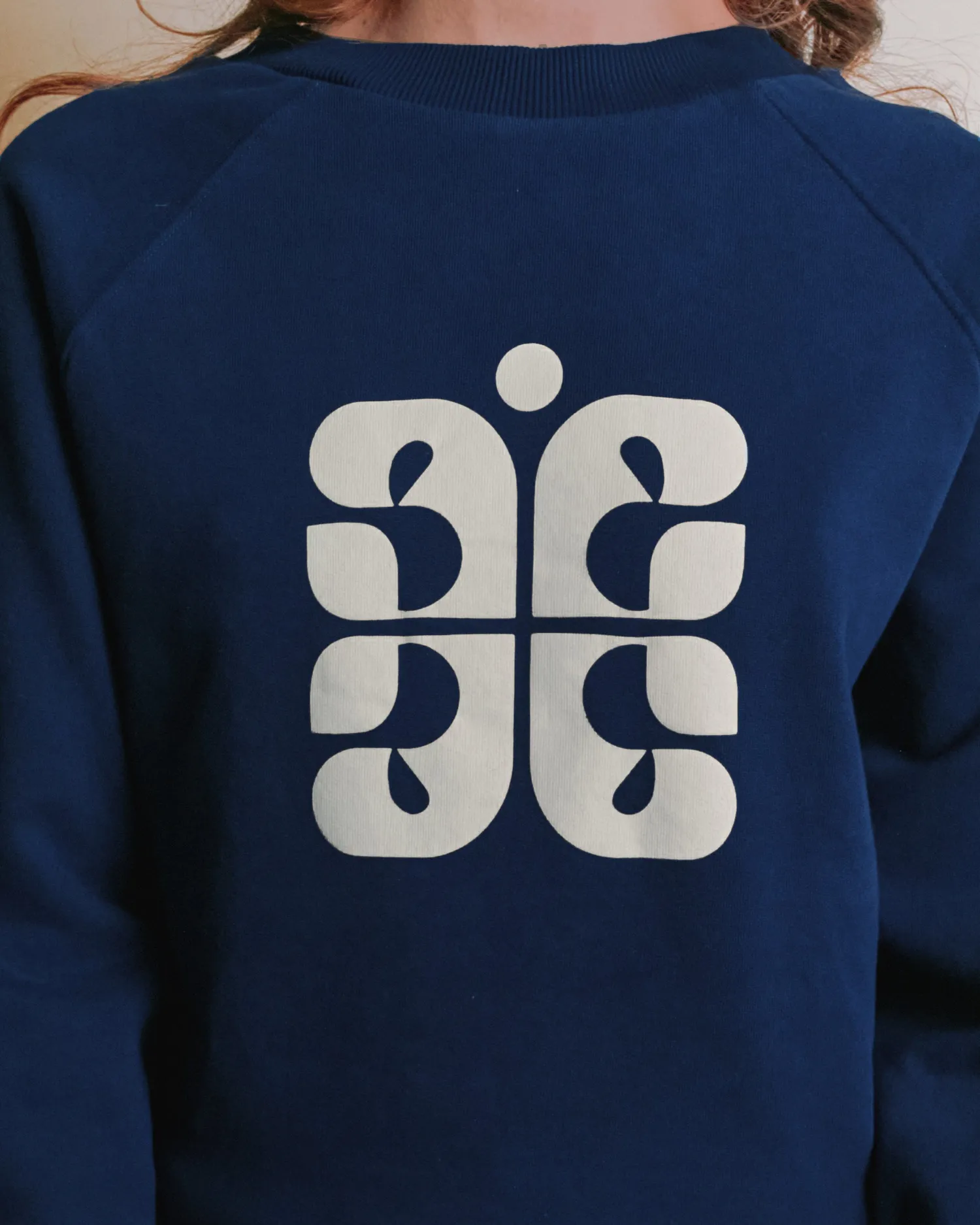 Emile et Ida Logo sweatshirt navy økologisk