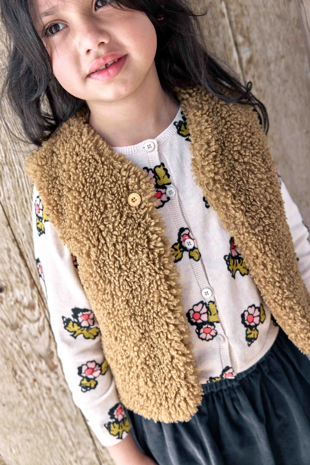 Bonton Lilou Print cardigan Fleur Faroe bomuld