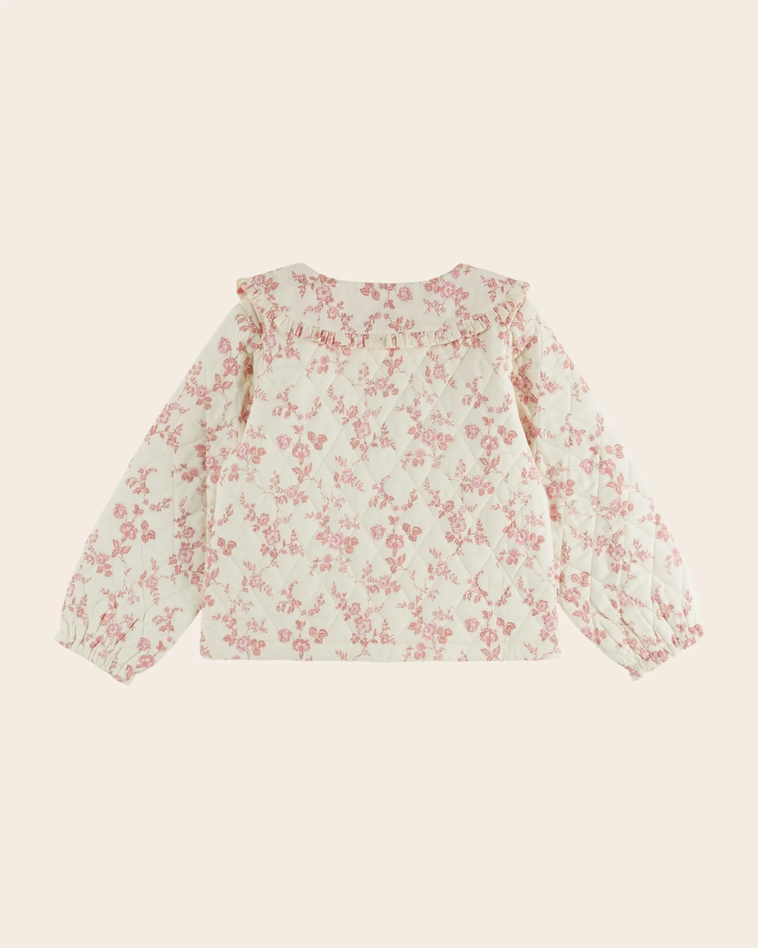 Emile et Ida Rosalie jakke quiltet øko ecru rosa