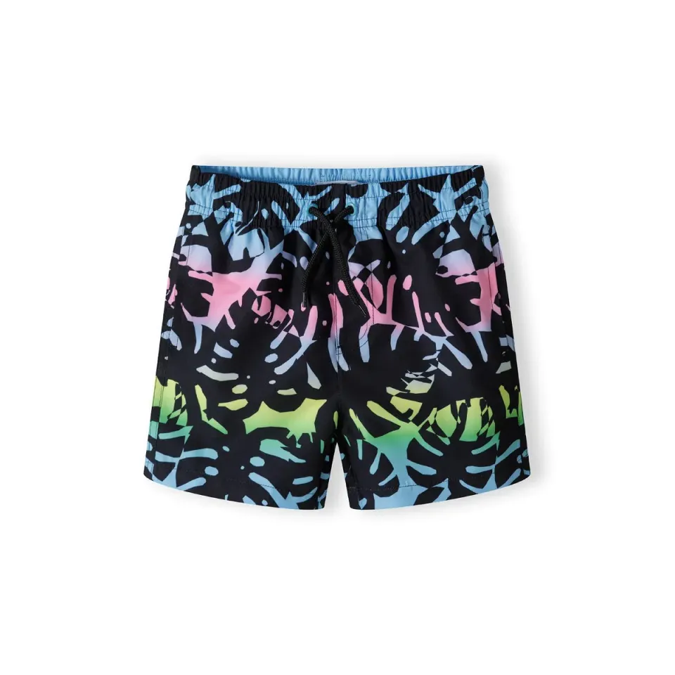 Minoti 42134 badeshorts sort monstera drenge