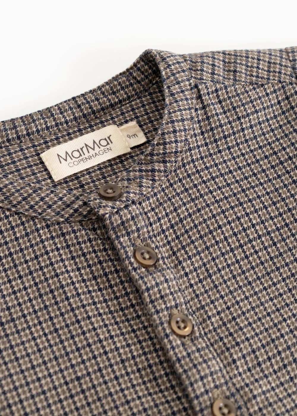 MarMar Totoro skjorte Houndstooth Check vævet bomuld
