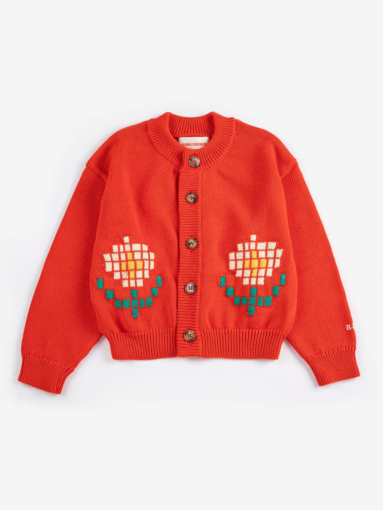 Bobo Choses Pixel Daisy sb126ac113 cardigan 2-3 år blomstret