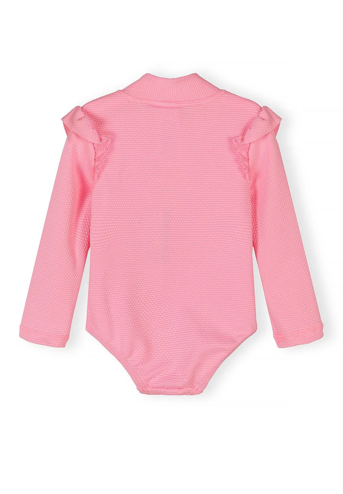 Minoti 44456 badedragt rosa flæse langærmet