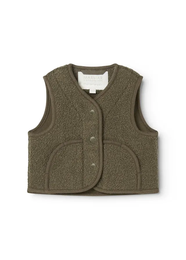 MarMar Ollas Waistcoat teddyvest Crocodile fleece 9M-12år