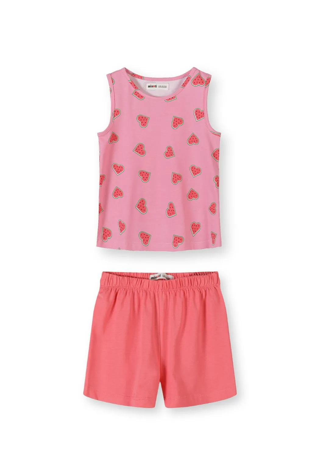 Minoti 44900 pyjamas 2-pak hvid shorts til piger