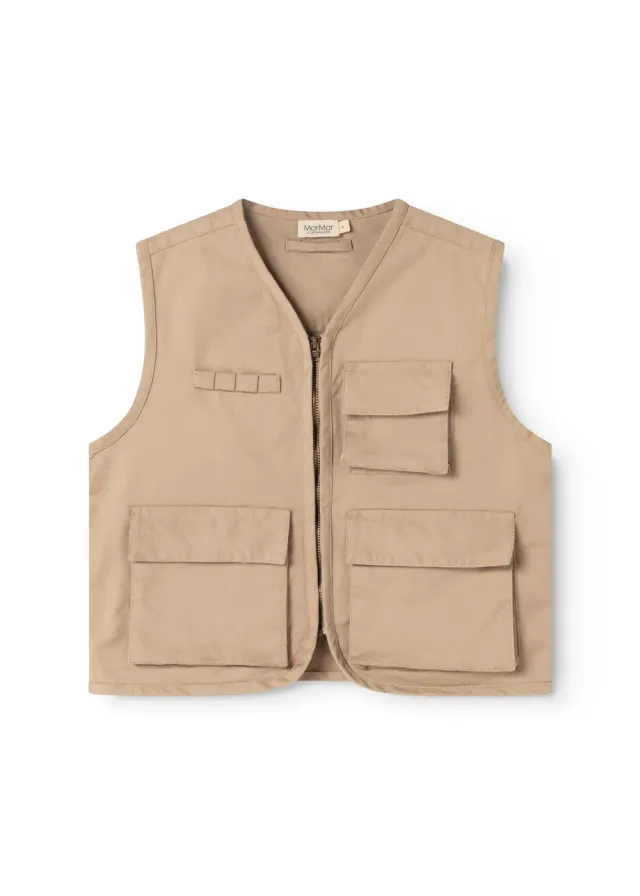 MarMar Jarlo vest Muddy chino twill