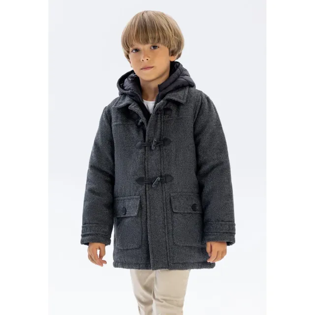 Minoti 41096 dufflecoat koksgrå til drenge