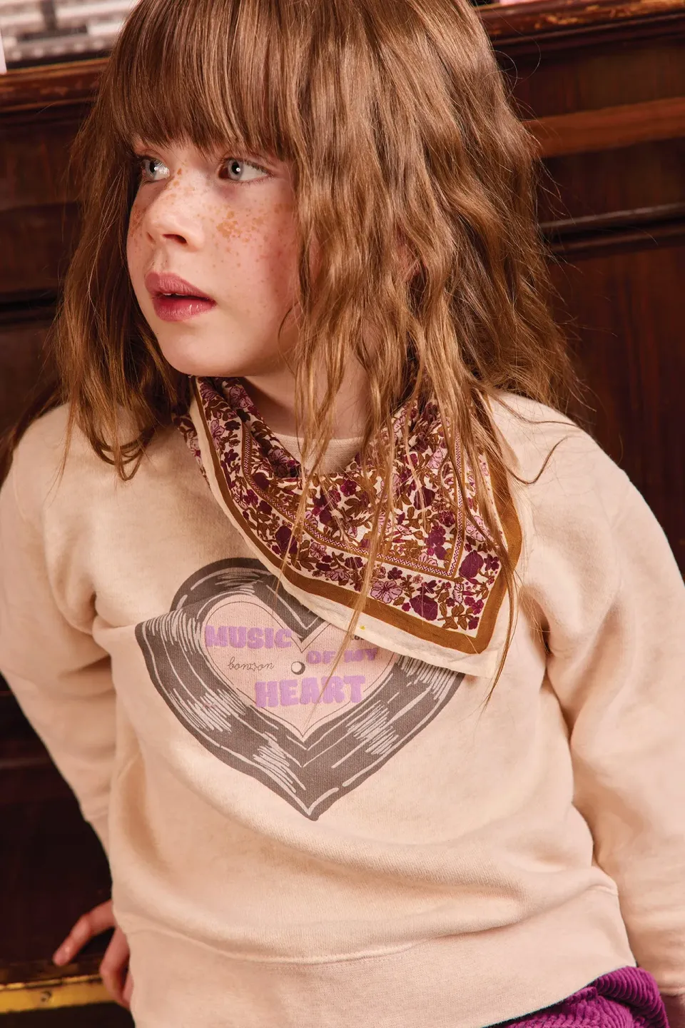 Bonton Smile Vinyl sweatshirt bomuld 6A print
