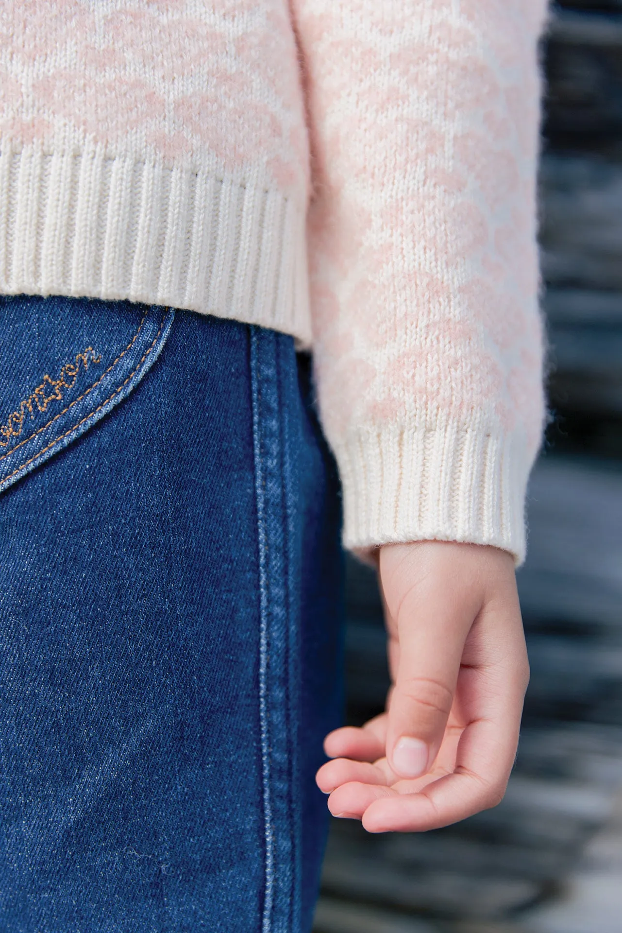 Bonton Lovely Ecru pullover med hjerter ecru