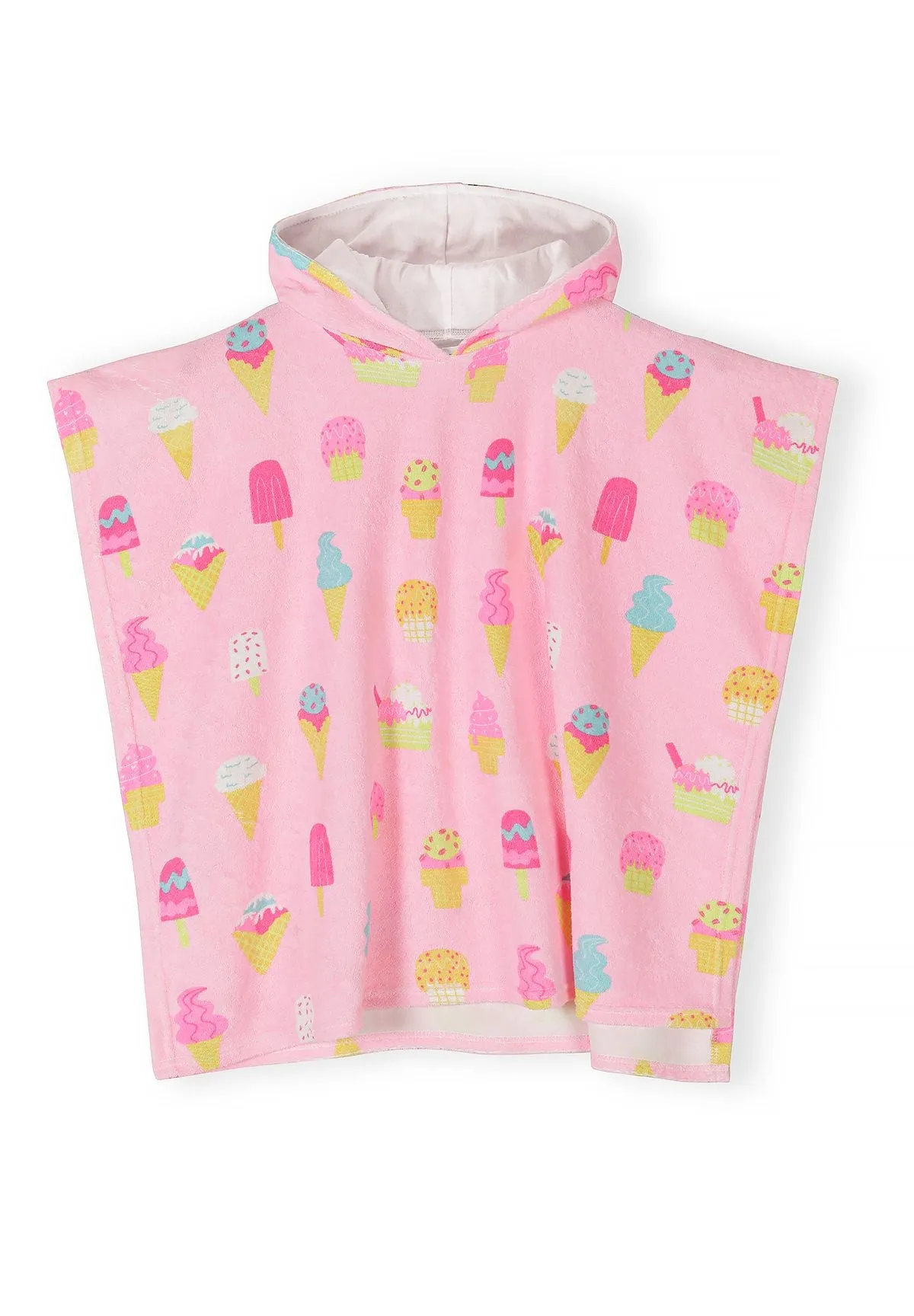 Minoti 44495 strandponcho rosa frotté