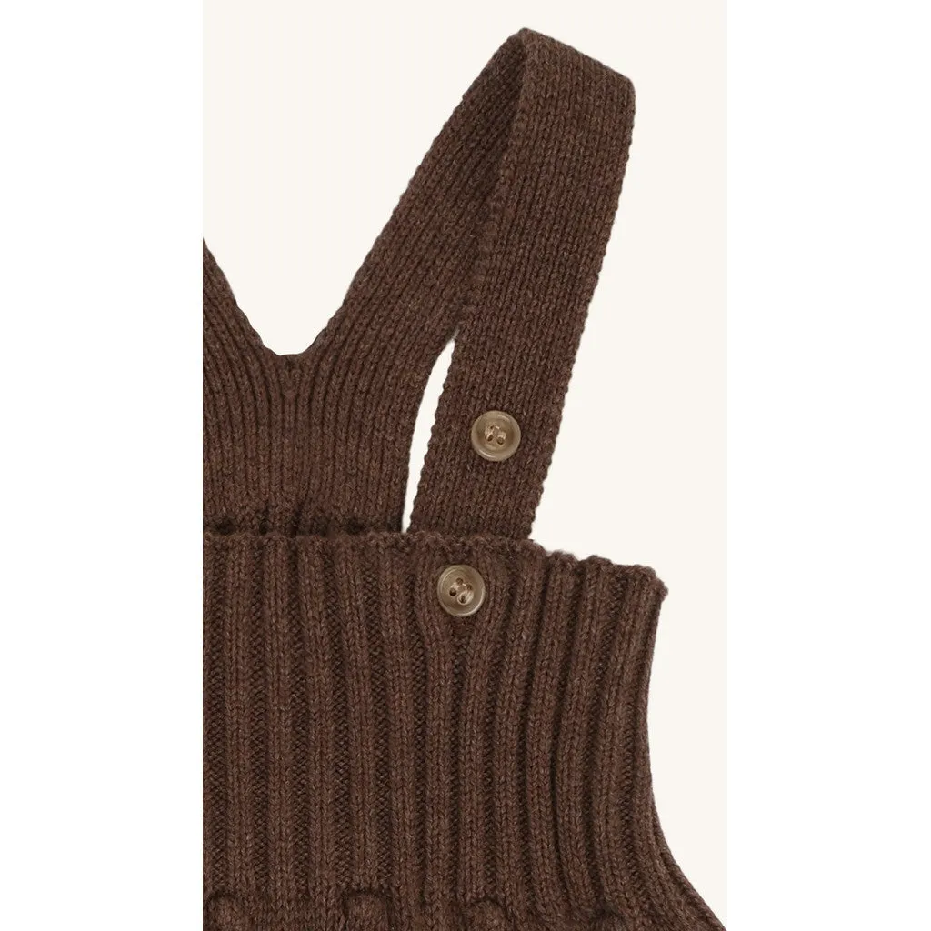 Hust & Claire Meise sparkedragt Toffee Melange strik