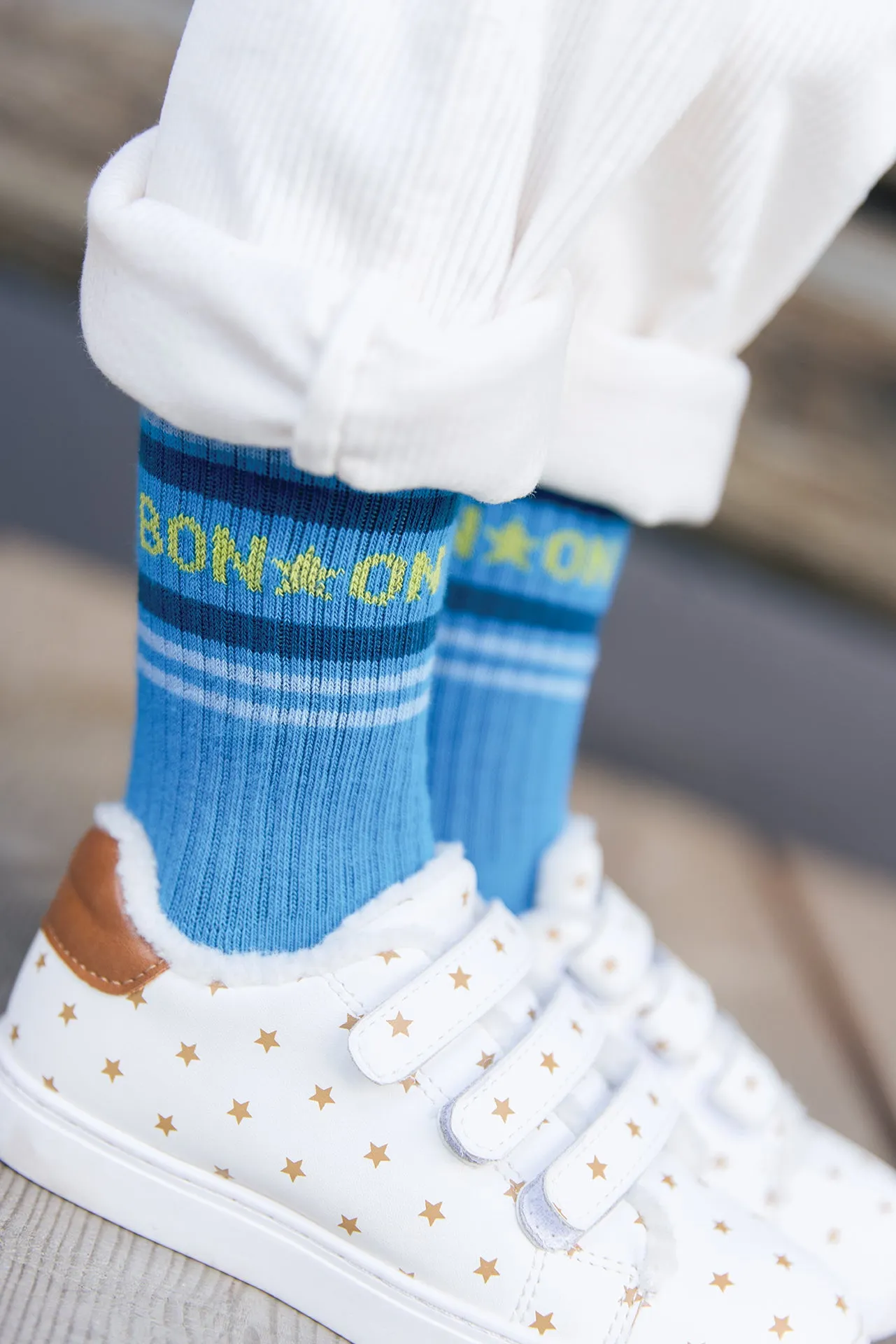 Bonton Winter strømper blå nordic 2-pak