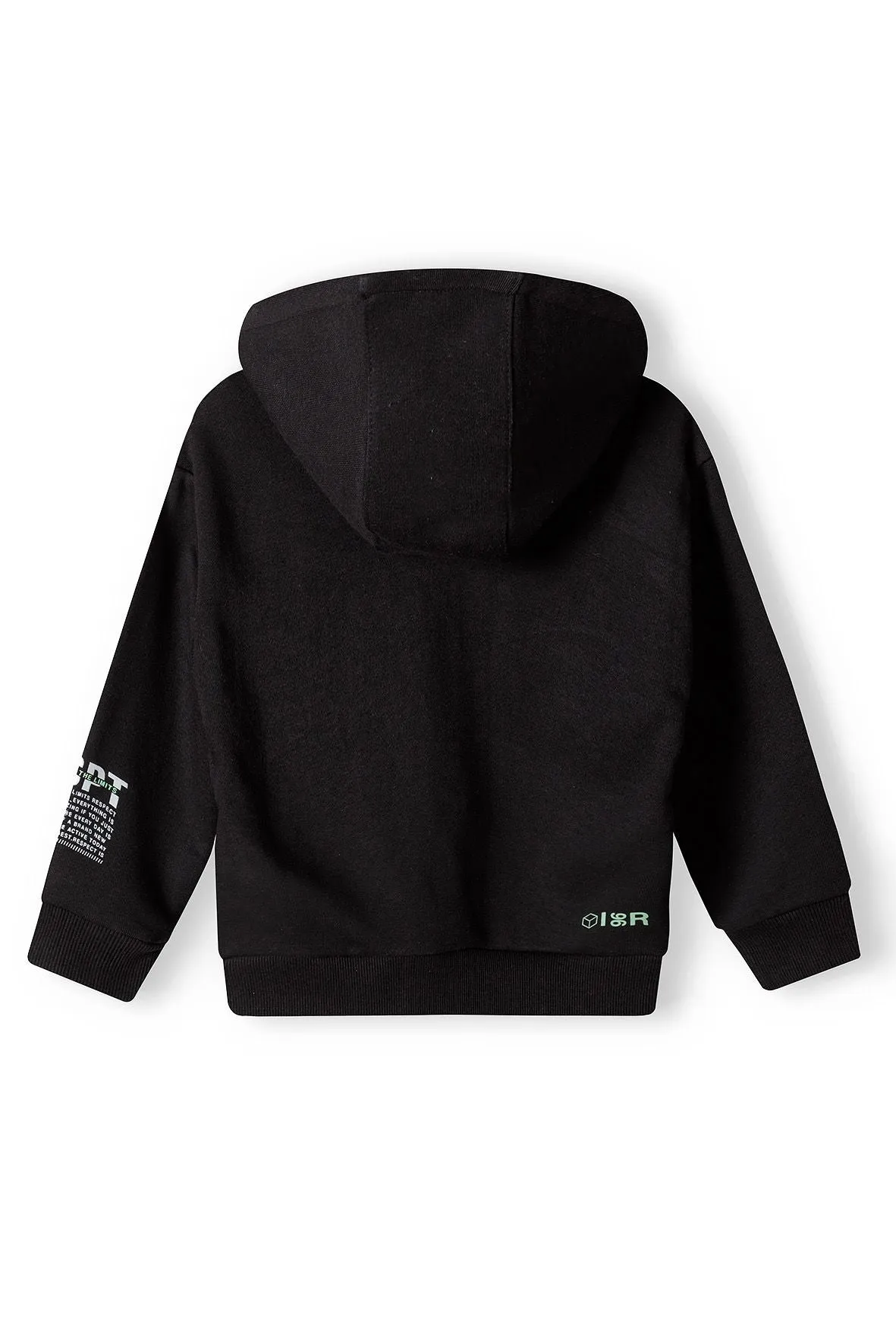 Minoti 38337 hættetrøje til drenge sort fleece