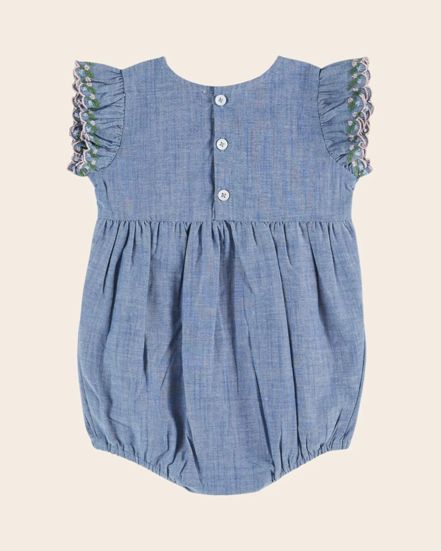Emile et Ida sparkedragt blå chambray