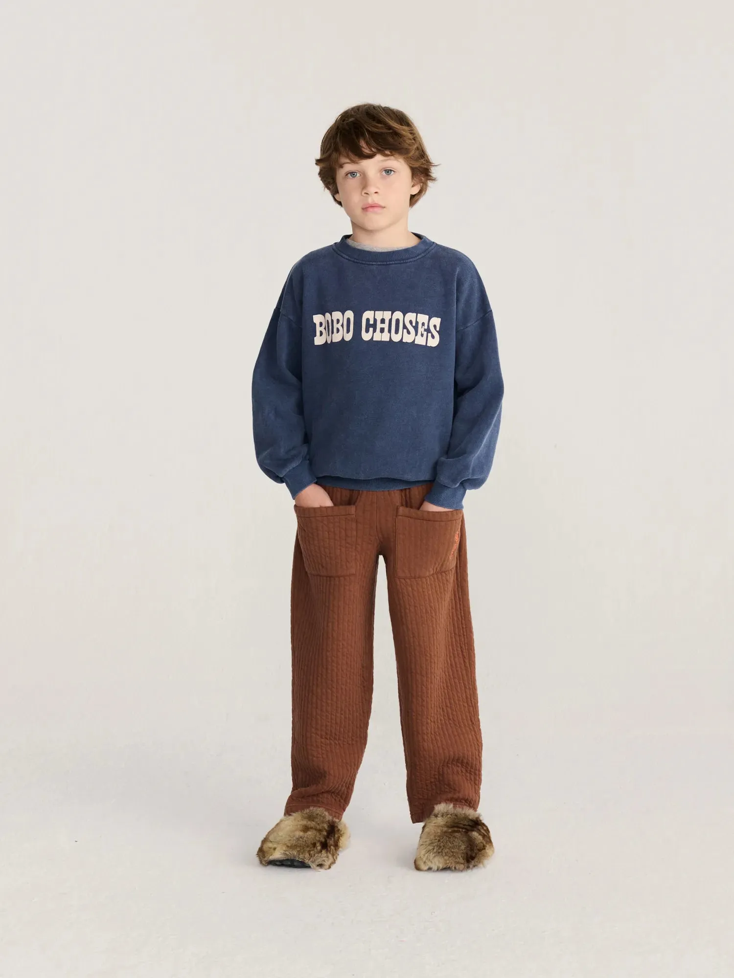 Bobo Choses All About Monsters joggingbukser brune quiltet