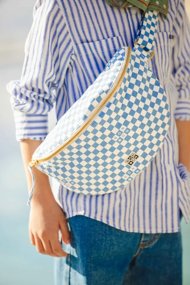 Bonton Banane Damier bæltetaske lyseblå 15x26x10 cm
