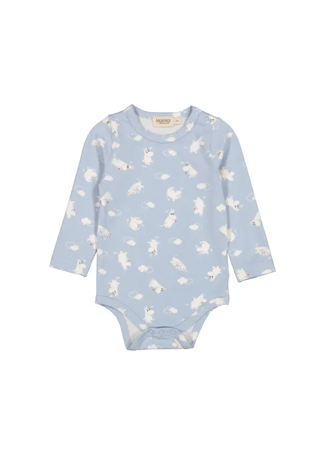 MarMar Benedicte Bodystocking Blue Moomin langærmet