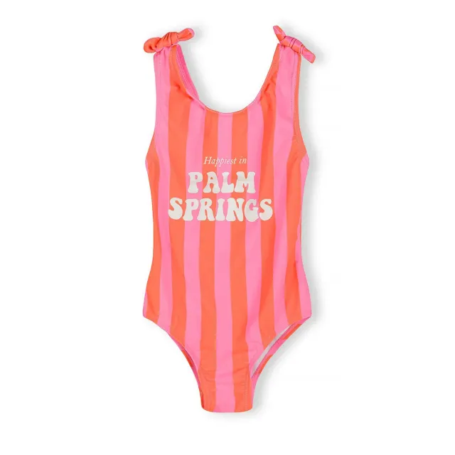 Minoti 42180 badedragt rosa stribet pige