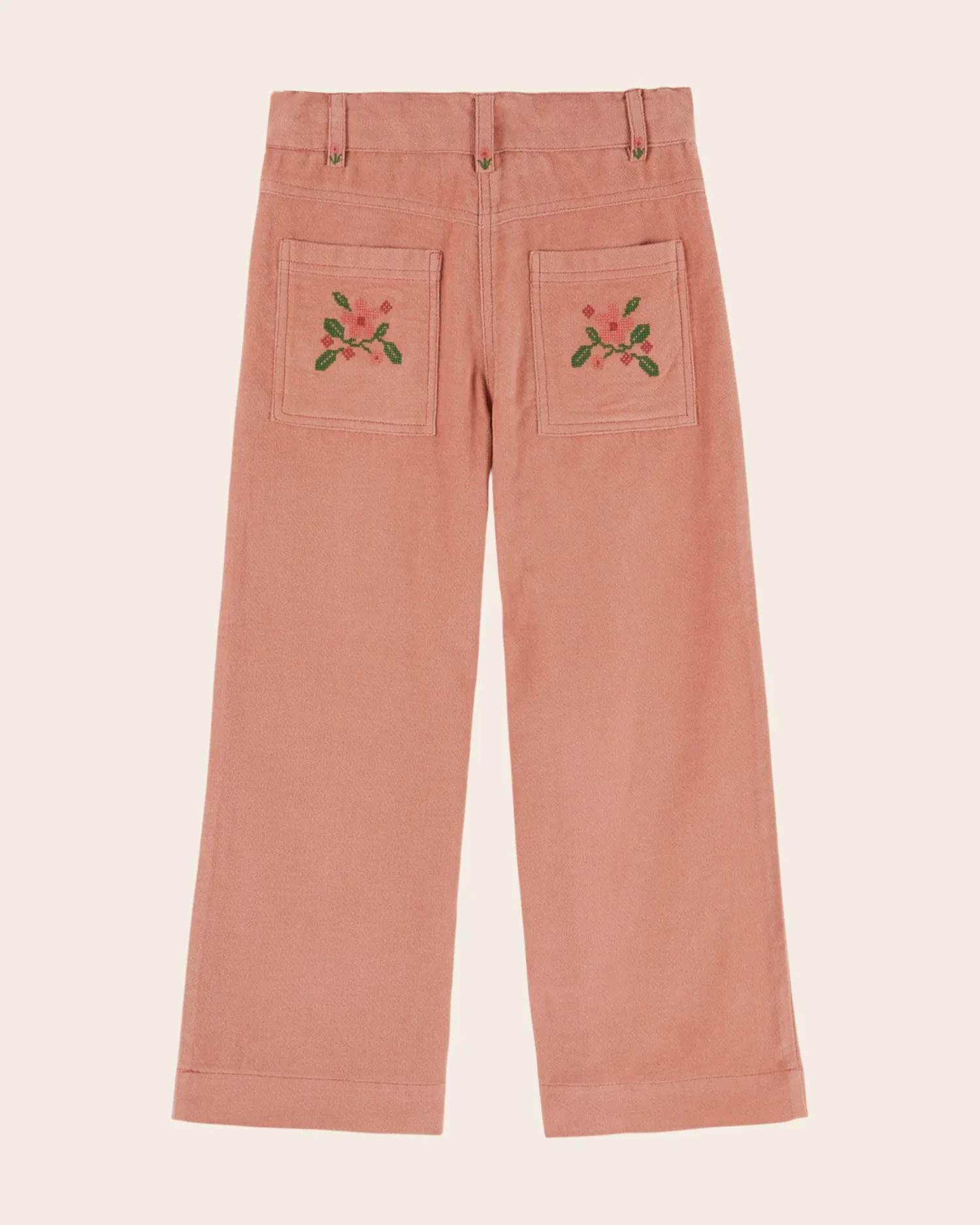 Emile et Ida Sakura bukser rosa fløjl broderi