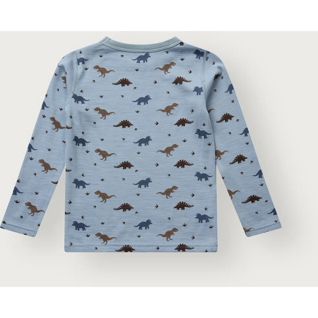 Hust & Claire Abba Dino bluse Baby Blue uld-bambus
