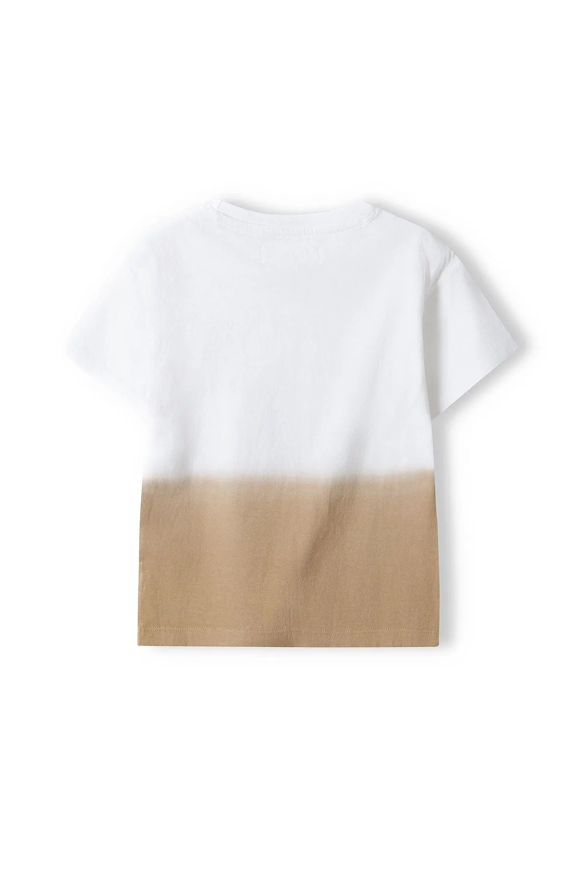 Minoti 38253 T-shirt til drenge hvid brun bomuld