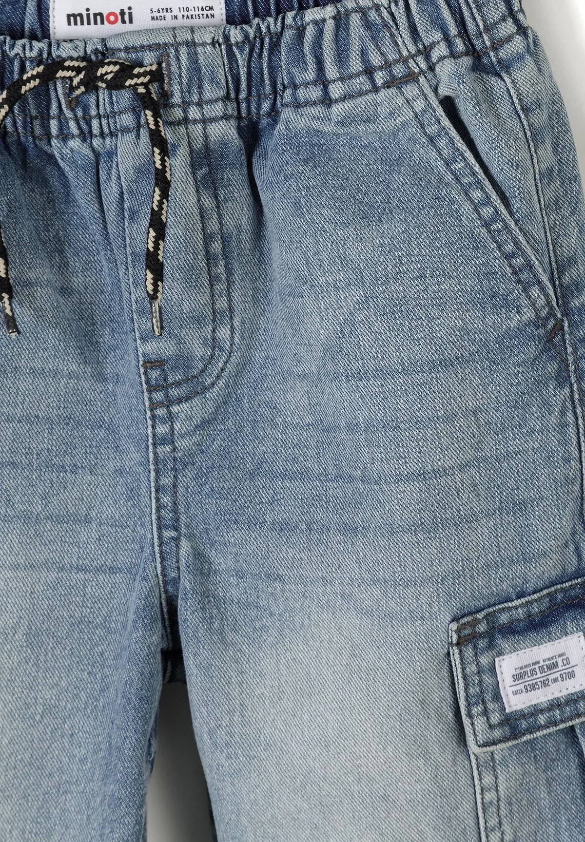 Minoti 44945 cargo jeansshorts til drenge 2-pak