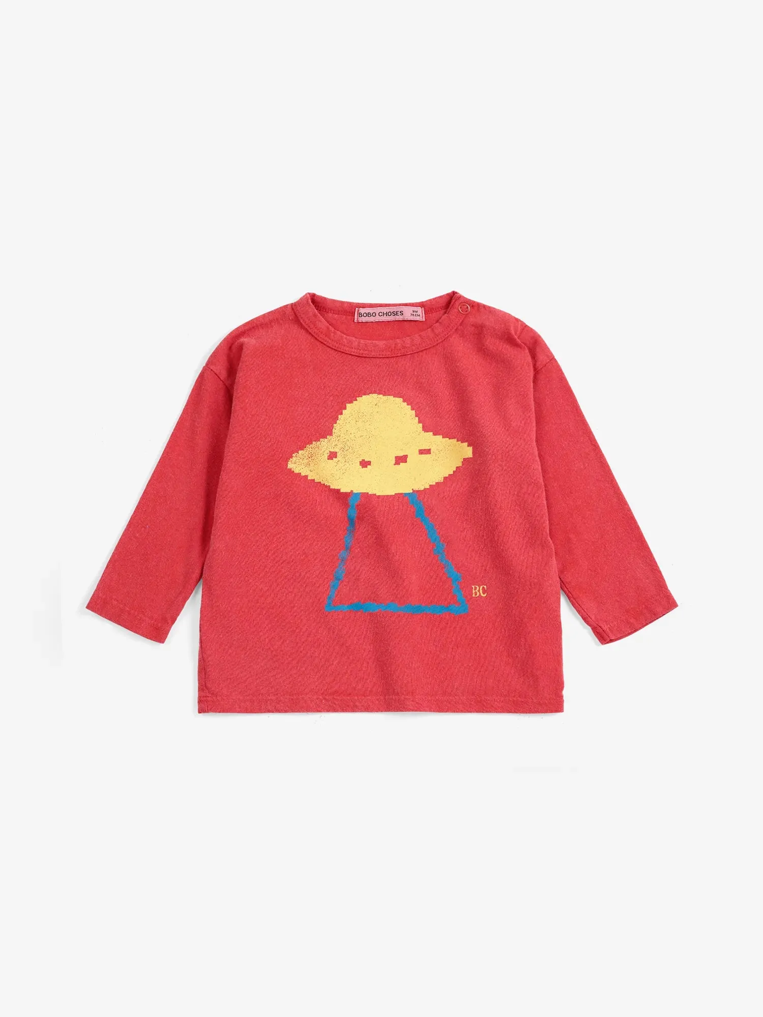 Bobo Choses Pixel Abduction T-shirt rød 12M økologisk