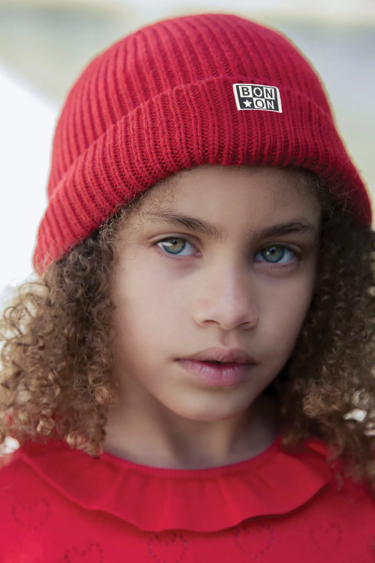 Bonton Myrtille Red Flag hue rib rød
