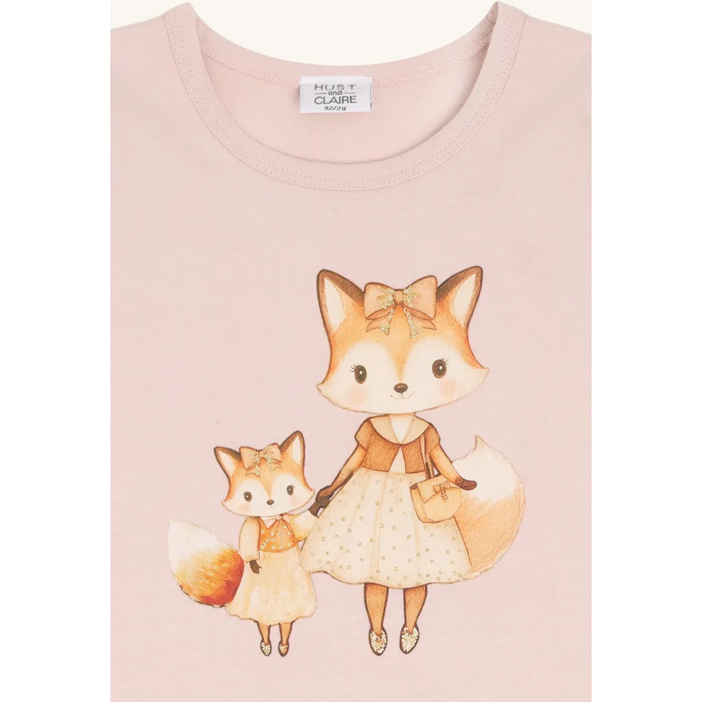Hust & Claire Alma Fox langærmet bluse hushed pink pige
