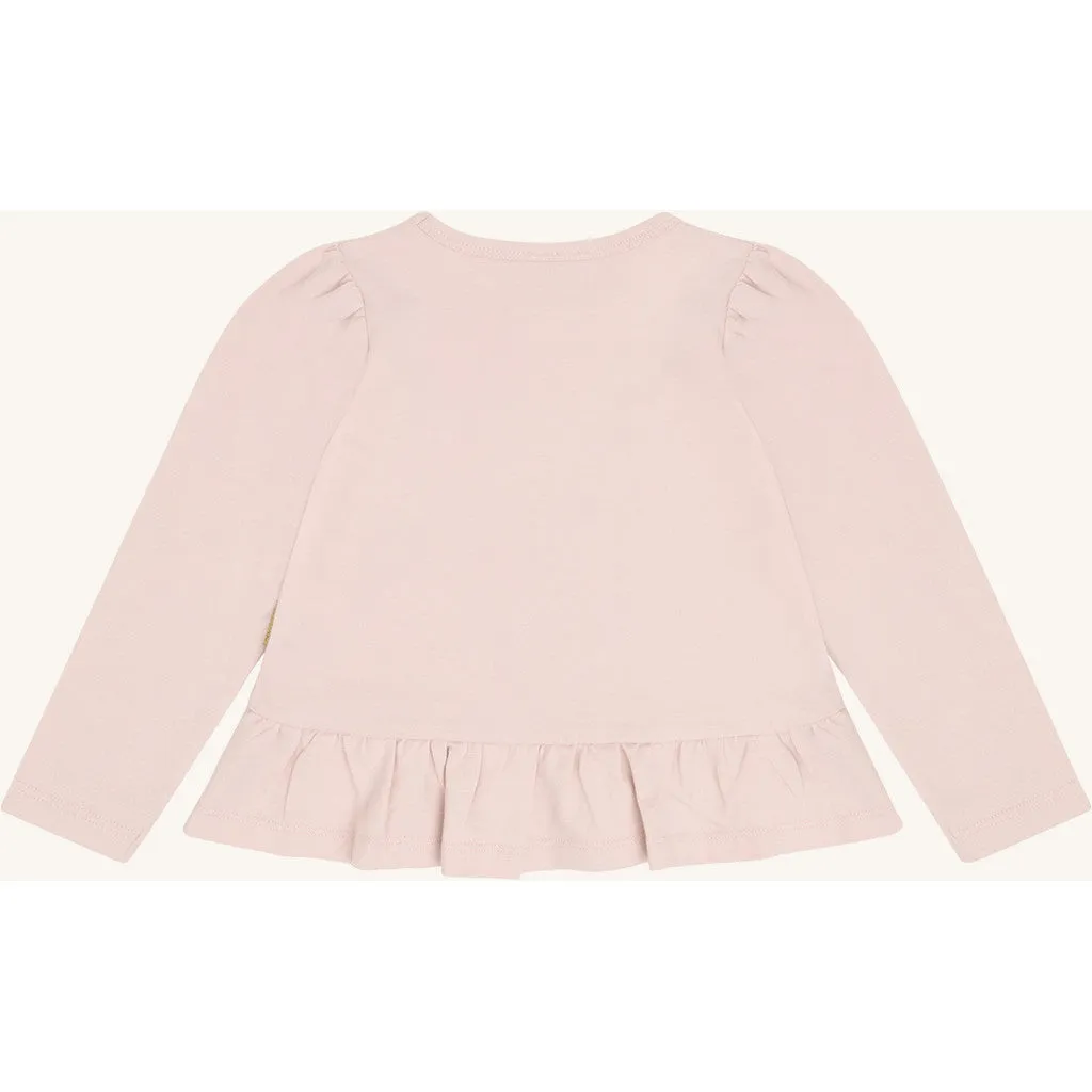 Hust & Claire HC Alma langærmet bluse Hushed Pink